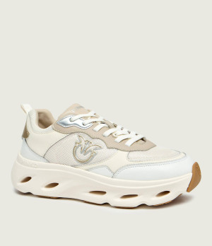 Pinko Skórzane sneakersy Pink 09