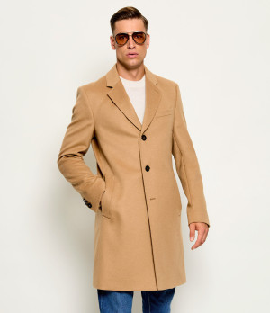 BOSS BLACK Wełniany płaszcz H-Hyde-264 | z dodatkiem kaszmiru