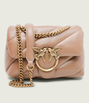 Pinko Skórzana torebka na ramię Love Puff Mini