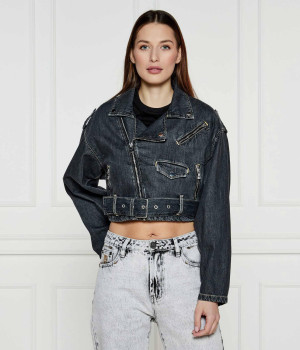 GUESS Jeansowa ramoneska SANDY | Cropped Fit