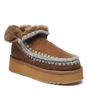 MOU Śniegowce Mini Eskimo Platform | shearling | zamsz