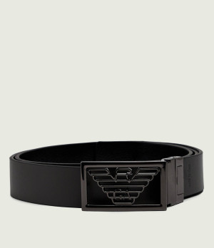 Emporio Armani Skórzany dwustronny pasek