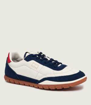 Tommy Jeans Skórzane sneakersy Low Runner | zamsz
