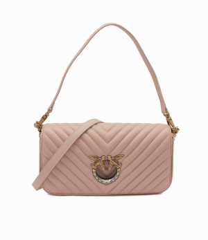 Pinko Skórzana torebka na ramię Love Click Mini