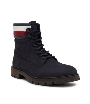 Tommy Hilfiger Skórzane trapery CORPORATE HILFIGER NUBUCK