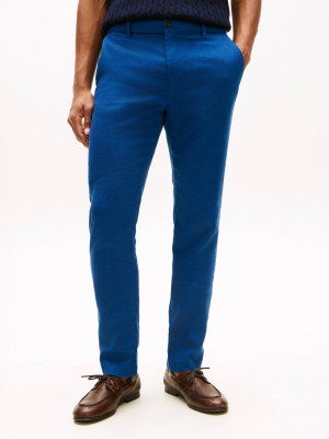 Tommy Hilfiger Lniane spodnie chino DENTON | Straight fit