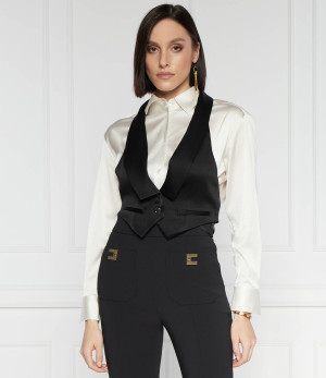 Elisabetta Franchi Satynowa kamizelka | Regular Fit