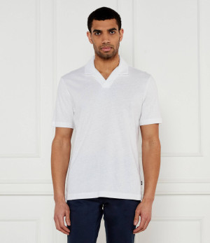 BOSS BLACK Polo H-Ponti 28 | Regular Fit | z dodatkiem lnu
