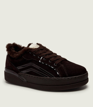 Liu Jo Ocieplane sneakersy Lena 02 | zamsz | shearling