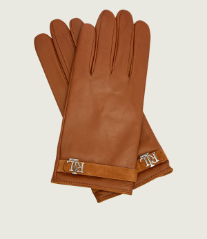LAUREN RALPH LAUREN Skórzane rękawiczki LOGOLTHR GLV