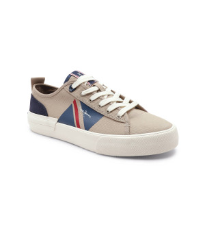 Pepe Jeans London Trampki ALLEN FLAG | z dodatkiem skóry