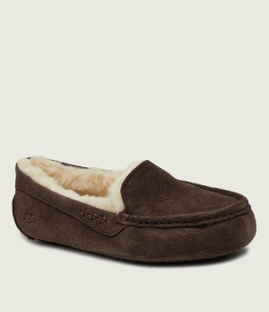 UGG Ocieplane obuwie domowe Ansley | shearling | zamsz | z dodatkiem wełny