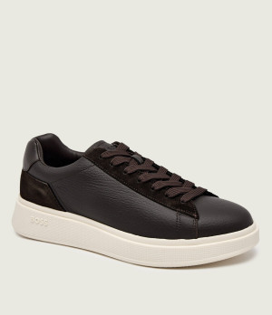 BOSS BLACK Skórzane sneakersy Bulton_Runn_sdgrlt
