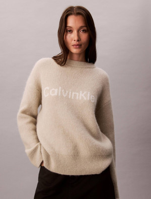 Calvin Klein Wełniany sweter | Loose fit