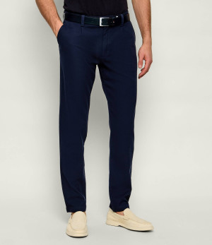 BOSS ORANGE Spodnie chino Pleated-2 | Tapered fit