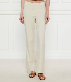 Marc Cain Spodnie | flare fit | z dodatkiem lnu