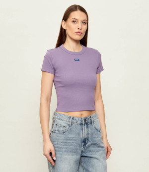 Hugo Blue T-shirt Baby Tee_B | Cropped Fit