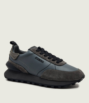 Iceberg Skórzane sneakersy IU1883 | zamsz
