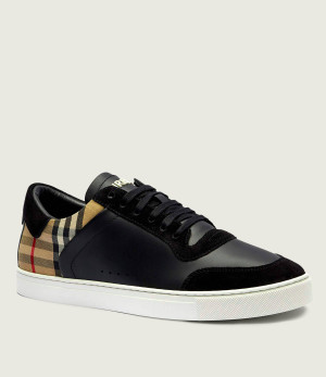 Burberry Skórzane sneakersy Stevie 1 | zamsz