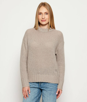 HUGO Wełniany sweter Sloossy | Oversize fit