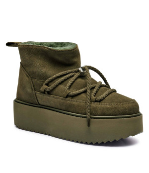INUIKII Śniegowce Classic Low Platform | zamsz