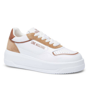 Love Moschino Skórzane sneakersy | zamsz