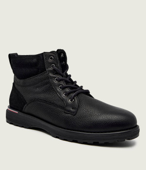 Tommy Hilfiger Skórzane buty wysokie CORPORATE