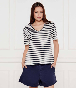Tommy Hilfiger T-shirt | Loose fit | z dodatkiem lnu