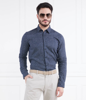 BOSS BLACK Lniana koszula Roger_F | Slim Fit