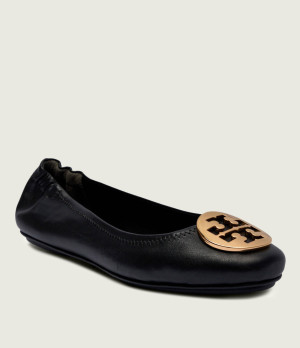 TORY BURCH Skórzane baleriny MINNIE TRAVEL