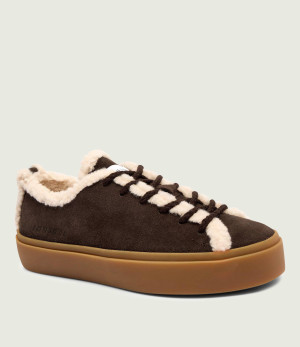INUIKII Ocieplane sneakersy | shearling | zamsz