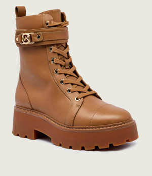 Michael Kors Skórzane botki na platformie MANDY