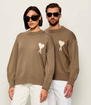 AMI Paris Wełniany sweter DE COEUR | Regular Fit