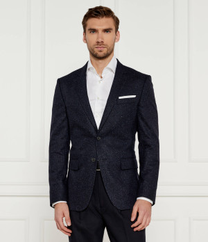 BOSS BLACK Wełniana marynarka H-Hutson-224 | Slim Fit | z dodatkiem jedwabiu