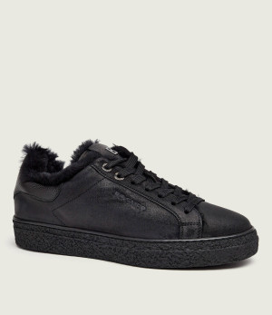 Bogner Skórzane sneakersy Cleveland 10 | shearling | z dodatkiem wełny