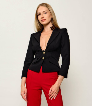 Elisabetta Franchi Żakiet | Slim Fit | z dodatkiem wełny