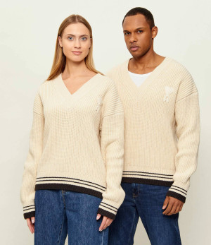 AMI Paris Wełniany sweter | Loose fit