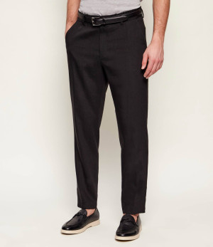 BOSS BLACK Lniane spodnie P-Perin-RDS-WG-262 | Tapered fit