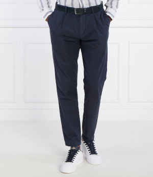 Tommy Hilfiger Spodnie HARLEM | Slim Fit | z dodatkiem lnu