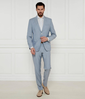 BOSS BLACK Wełniany garnitur H-Huge-2Pcs-224 | Slim Fit