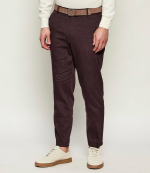 BOSS BLACK Lniane spodnie P-Perin-RDS-WG-262 | Tapered fit