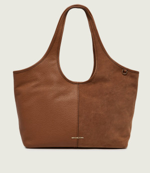 Michael Kors Skórzana shopperka Henly | zamsz