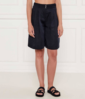 BOSS BLACK Bermudy Tilena-W | Loose fit | z dodatkiem lnu