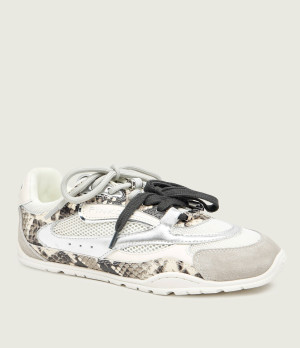 Pinko Skórzane sneakersy YULIA 01 | zamsz