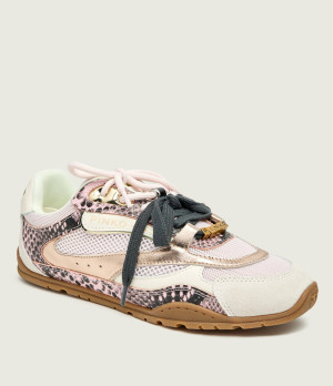 Pinko Skórzane sneakersy YULIA 01 | zamsz