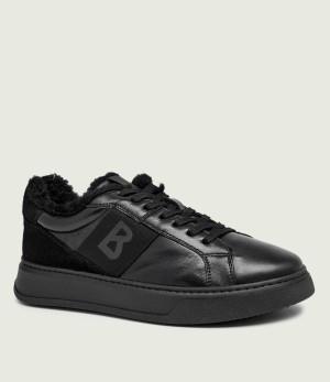 Bogner Skórzane sneakersy Milan 21 A | zamsz | shearling | z dodatkiem wełny