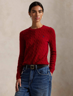 POLO RALPH LAUREN Wełniany sweter Julianna | Regular Fit | z dodatkiem kaszmiru