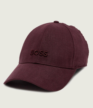 BOSS BLACK Lniana bejsbolówka Ari-LN