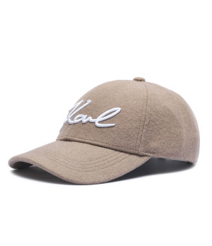 Karl Lagerfeld Wełniana bejsbolówka k/signature