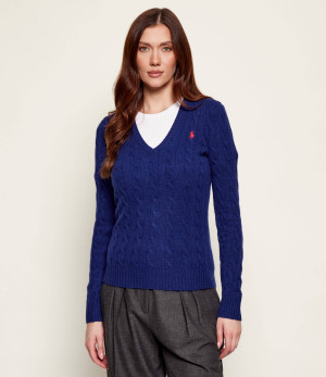 POLO RALPH LAUREN Wełniany sweter Kimberly | Slim Fit | z dodatkiem kaszmiru